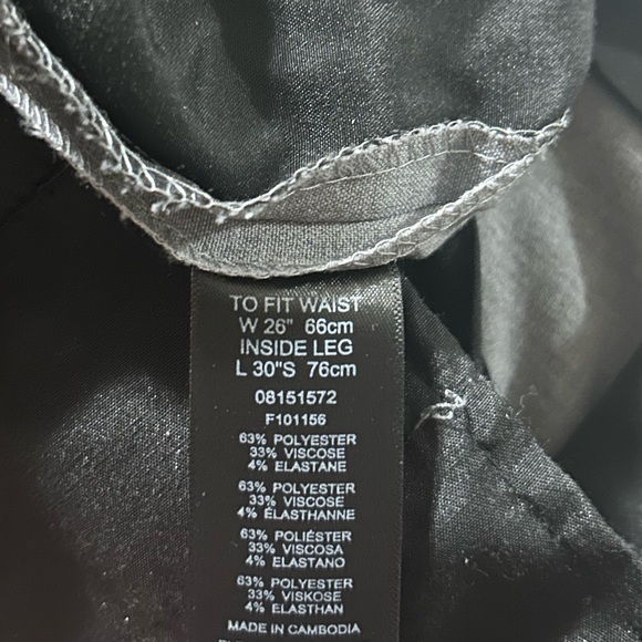 Asos Design WOMEN'S Gray Polyester Skinny Dress Pants/Trousers Size 26 - Picture 7 of 7